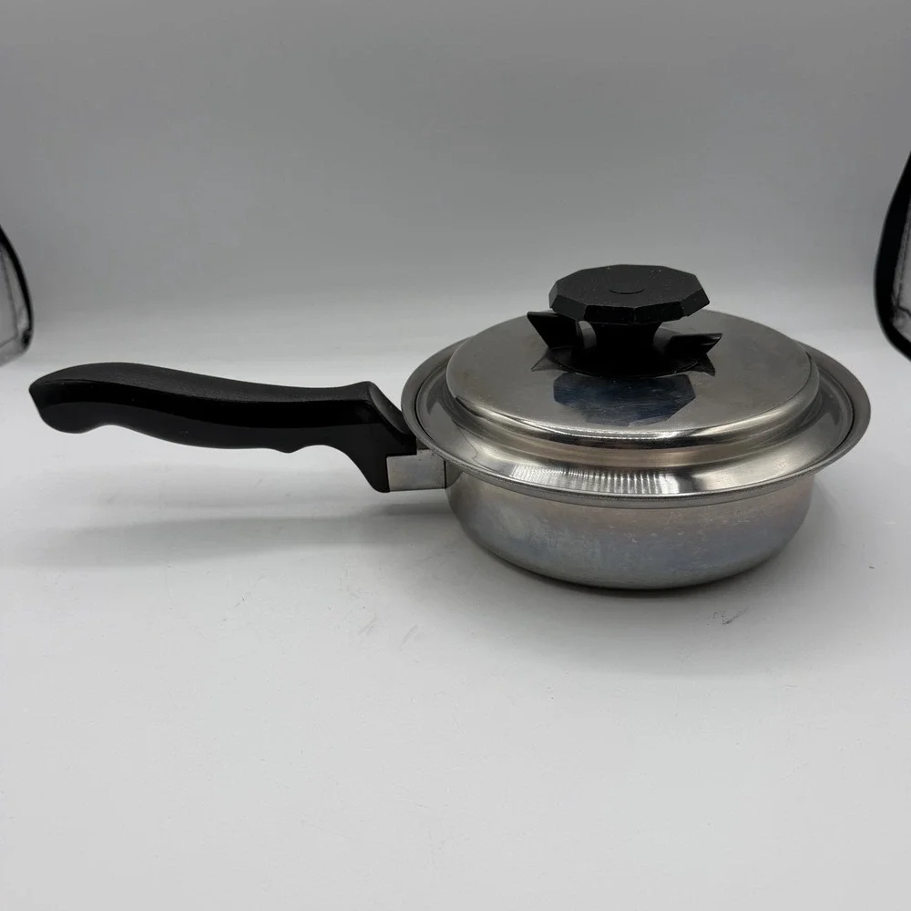 Vintage New Era by Vollrath 1 Qt Saucepan w/ Lid Stainless Steel 5-Ply AL-Core
